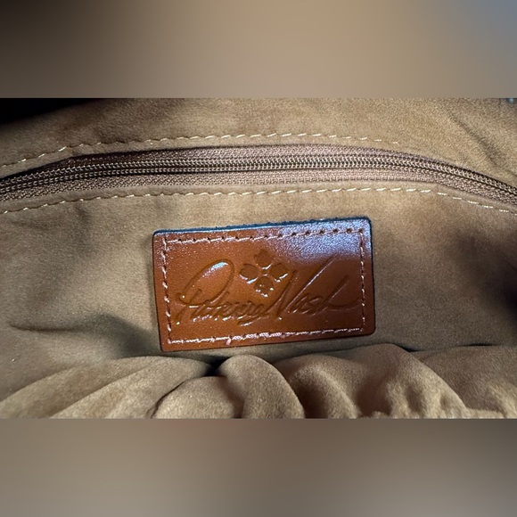 Patricia Nash Cognac Leather Crossbody with Front Buckle - Picture 11 of 13